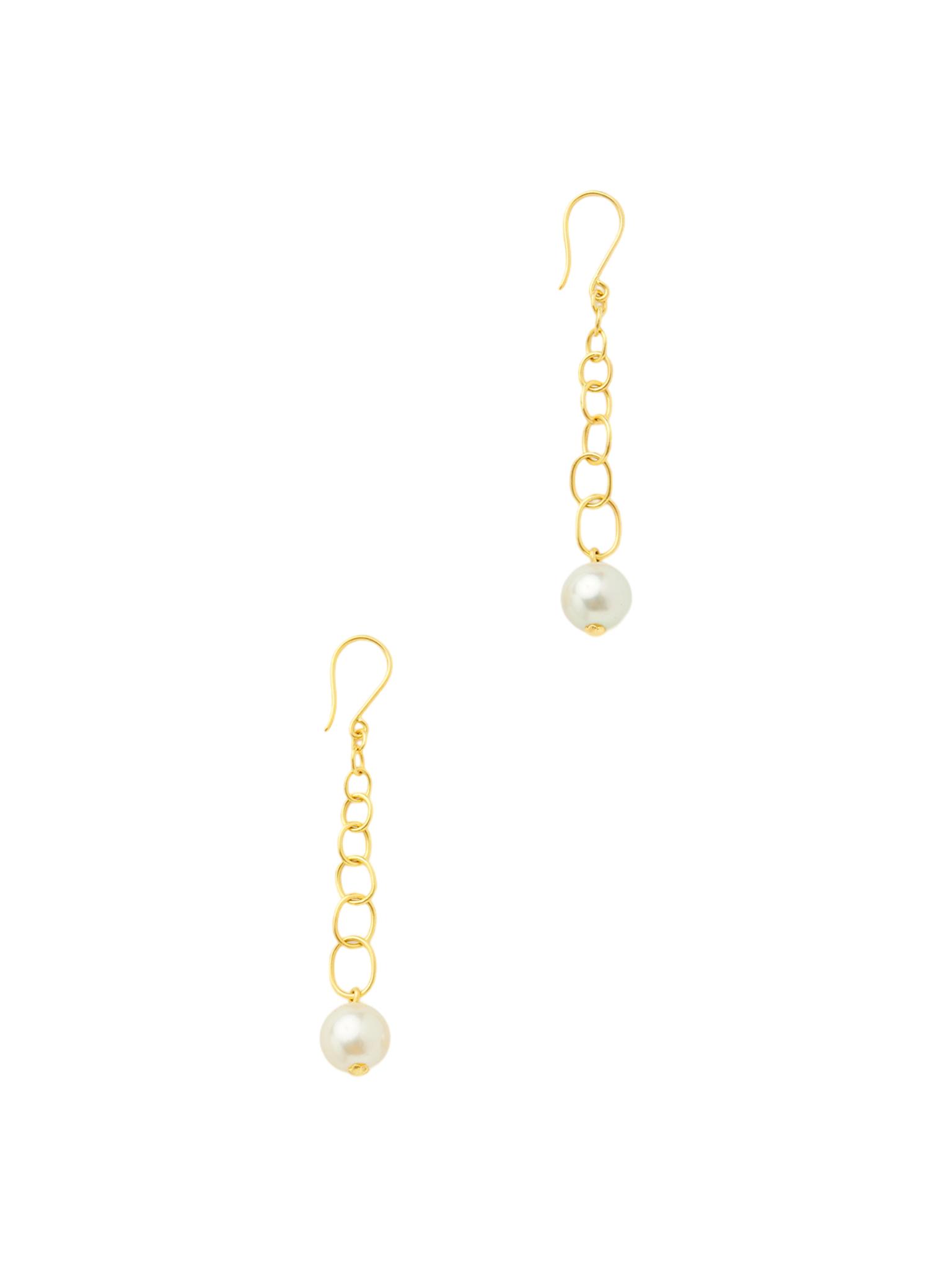 18kt gold pstm myanmar moonlight link earrings